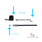 Manual Recliner Cable 90/3/S