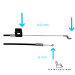 Manual Recliner Cable 140/6/NS