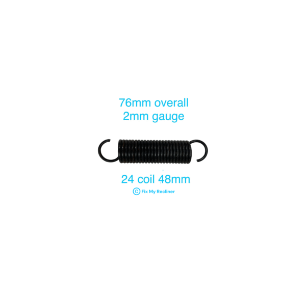 Recliner Footrest Spring Overall Length 76mm From Fix My Recliner Ltd